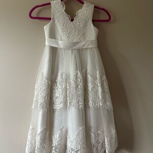 Ivory Lace Flower Girl Dress